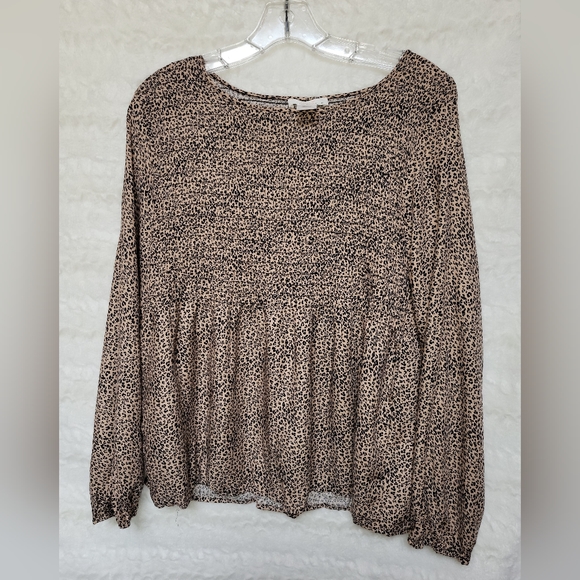 Urban Romantics size Large Leopard babydoll top - Picture 2 of 8